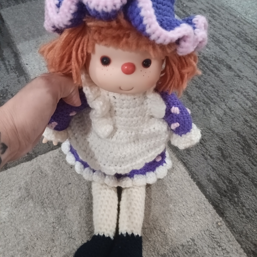 Adorable Purple and White Doll